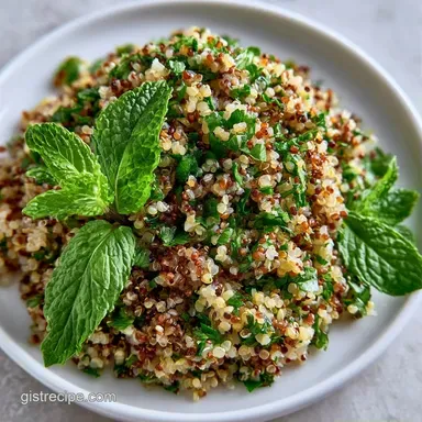 Fresh Herb Quinoa Bowl for 4 Servings Recipe Card