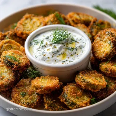 Creamy Fried Pickle and Ranch Appetizer Dip Recipe with Fresh Dill: Baked Golden