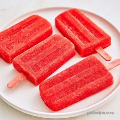 Fruity Ice Lollies with Strawberries Recipe Card
