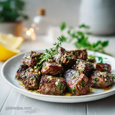 Garlic Butter Steak Bites in 15 Minutes Recipe Card