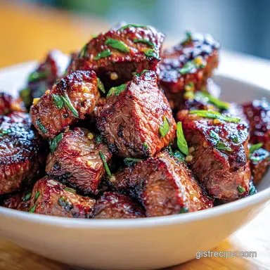 Steak Tips in 18 Minutes: Pan-Seared with Garlic Herb Butter Recipe Card