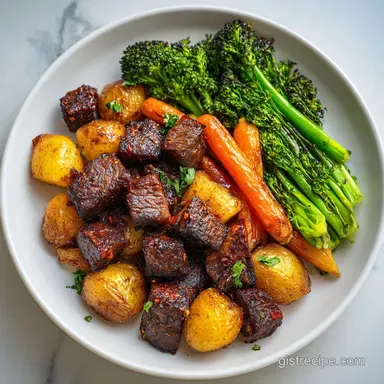 Sheet Pan Garlic Butter Steak Veggies 35m