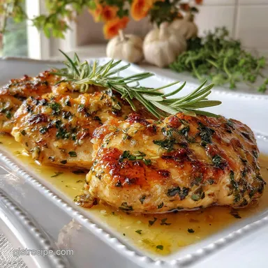 Chicken Tenderloin Recipe with Garlic and Herbs in Oven Recipe Card