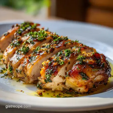 Split Chicken Breast Recipe with Garlic and Herbs: Roasted Recipe Card