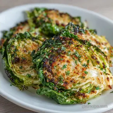 Garlic Parmesan Cabbage Steaks: Crispy