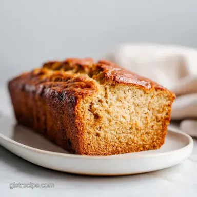 Gluten Free Banana Loaf with Moist Tender Crumb in 75 Minutes Recipe Card