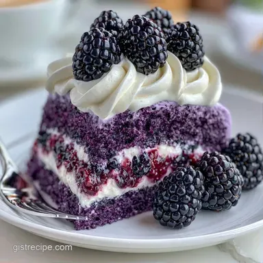 Gluten Free Black Raspberry Cake for 8 Recipe Card