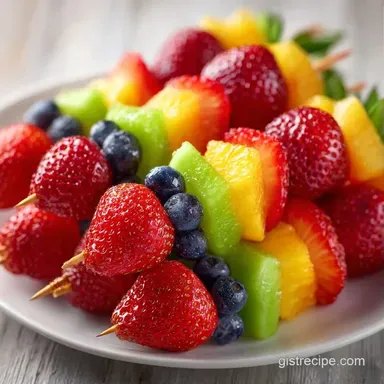 Fruit Skewers in 20 Minutes Recipe Card