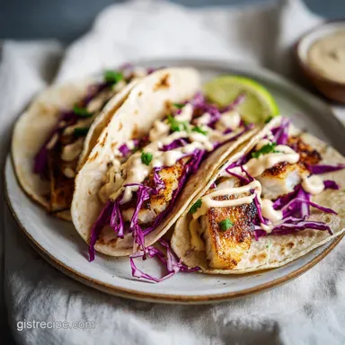 Grilled Fish Tacos with Chipotle Lime Crema for 4 Servings