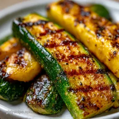 Grilled Zucchini and Yellow Squash for 8 Recipe Card