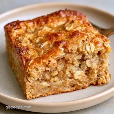 Healthy Banana Breakfast Bars Meal Prep Recipe Card