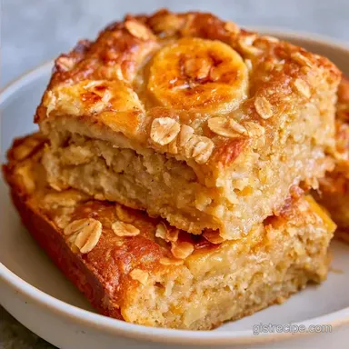 Healthy Banana Breakfast Bars Meal Prep