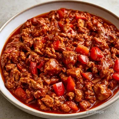 Healthy Ground Turkey Chili One-Pot Recipe Card
