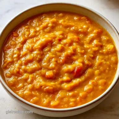 Healthy Vegetarian Lentil Curry for 4 Recipe Card