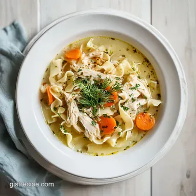Hearty Chicken Noodle Soup Recipe: 65-Minute Comfort Food Recipe Card