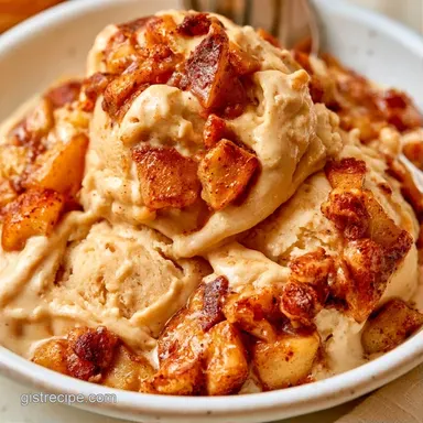 Apple Ice Cream with Caramelized Apples Recipe Card