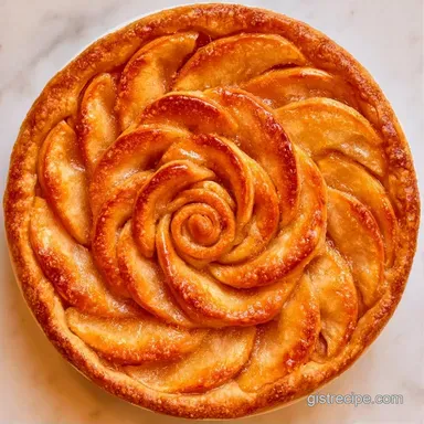 Apple Rose Tart for 10 Slices Recipe Card