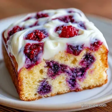 Lemon Black Raspberry Cake for 12 Slices Recipe Card