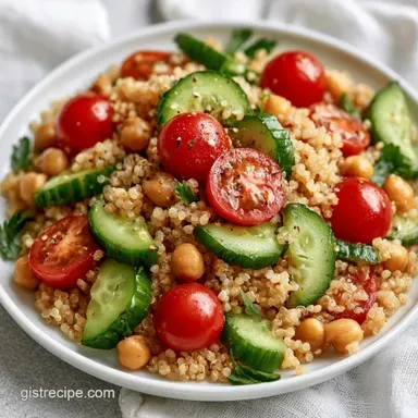 Lemon Quinoa Bowl for 4 Servings Recipe Card