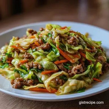 Cabbage Skillet for 4 Servings Recipe Card