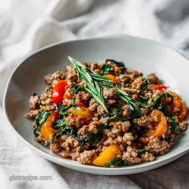 Mediterranean Ground Beef Stir Fry in 25 Min Recipe Card