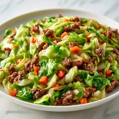 Mediterranean Cabbage Beef in 30 Minutes Recipe Card