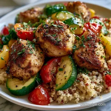 Mediterranean Chicken Quinoa Bowl 35 Min Recipe Card
