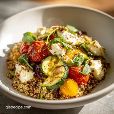 Gluten Free Salads with Broth-Soaked Quinoa Recipe Card