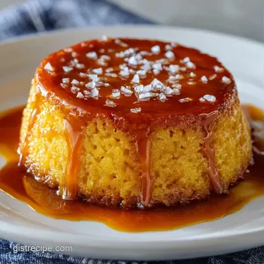 Modern Salted Caramel Cake for 12 Slices Recipe Card