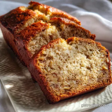 Gluten Free Banana Bread for 12 Servings Recipe Card