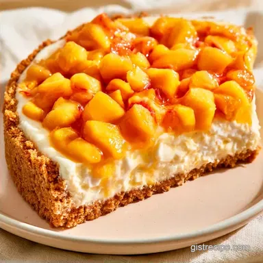 Peaches and Cream Pie No Bake: Creamy