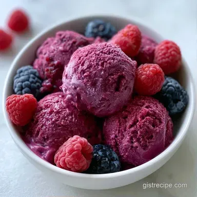 Creamy Black Raspberry Ice Cream Recipe Card