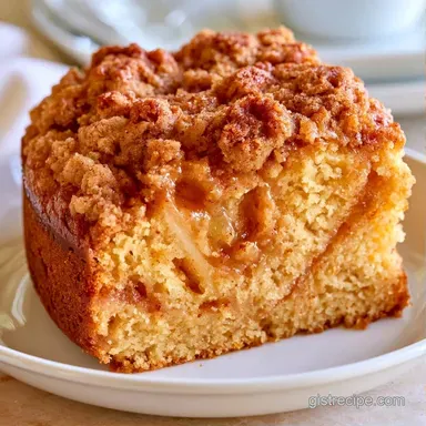 Apple Crumb Cake with Oats Recipe Card