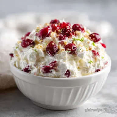 Cranberry Fluff Salad Recipe: Creamy Side for 10 Servings Recipe Card