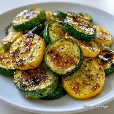 Crispy Oven Grilled Zucchini and Squash Recipe Card