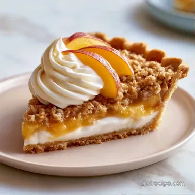 Peaches and Cream Oatmeal Pie in 55 Min Recipe Card