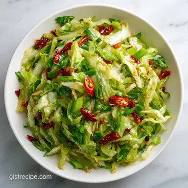Quick Spicy Cabbage Stir Fry in 20 Min Recipe Card