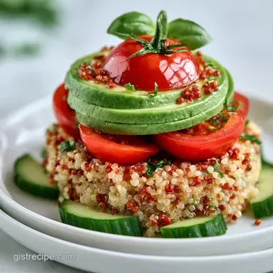 Quinoa Bowl With Avocado for 4 Servings Recipe Card