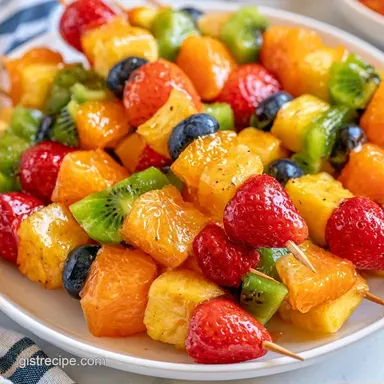 Rainbow Fruit Skewers in 15 Minutes