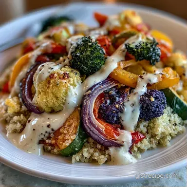 Roasted Vegetable Quinoa Bowl for 2 Recipe Card