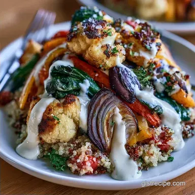 Roasted Vegetable Quinoa Bowl for 2