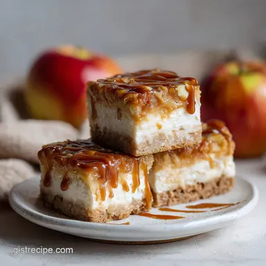 Salted Caramel Apple Cheesecake Bars Must Try Dessert