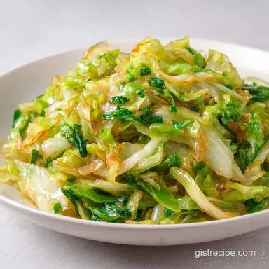 Saut&eacute;ed Cabbage in 20 Minutes: Golden Recipe Card