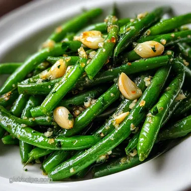 Sauteed Green Beans with Garlic in 15 Minutes - Vibrant Vegetable Sides Recipe Card