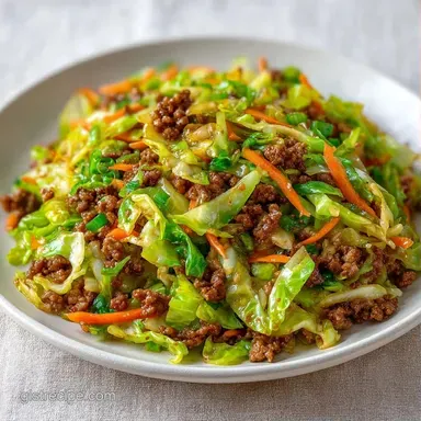 Beef Cabbage Skillet in 30 Minutes Recipe Card