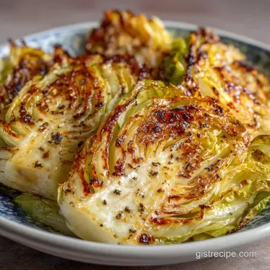 Savory Pan Roasted Cabbage with Butter Recipe Card