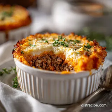 Savory Sweet Potato Shepherds Pie Winter Recipe with Ground Beef: Oven-Only