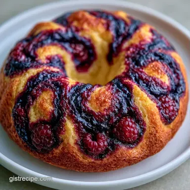 Simple Black Raspberry Pound Cake for 12 Recipe Card