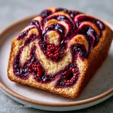 Simple Black Raspberry Pound Cake for 12