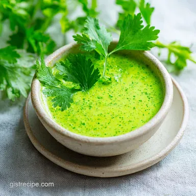 Cilantro Sauce Recipe in 5 Minutes Recipe Card